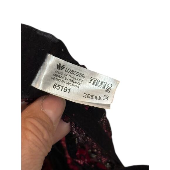 Wacoal Women's Multicolor Underwire Lace Full Coverage Unpadded Bra Size 36C - Picture 5 of 7